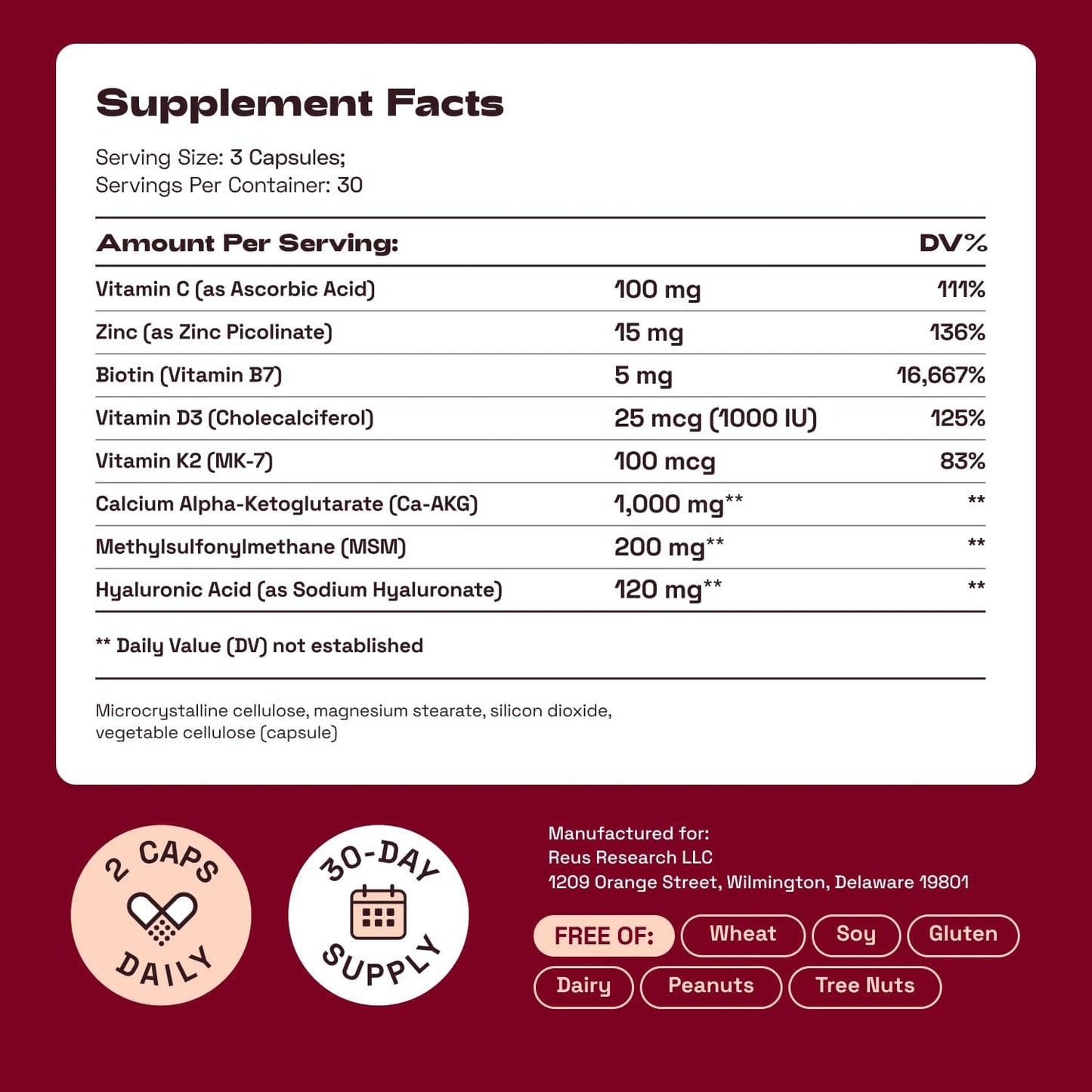 Hair Skin and Nails Vitamins for Women