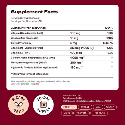 Hair Skin and Nails Vitamins for Women